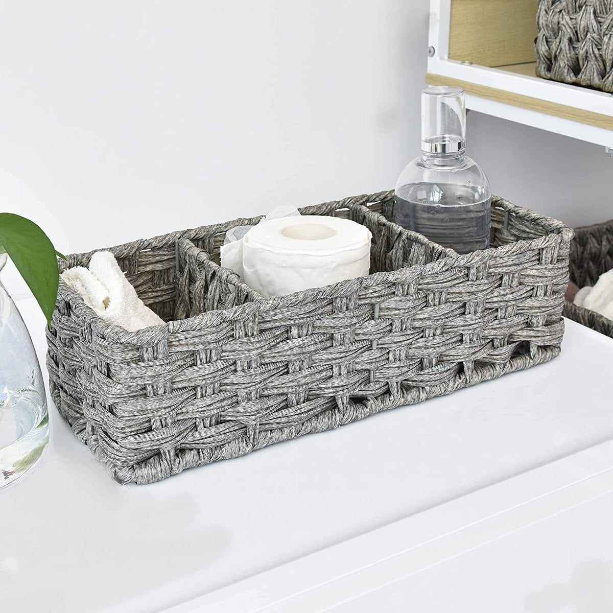 Desktop Bathroom Tissue Towel Storage Basket Bedroom