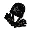 Diamond-embedded Warm Beanie Hat Wool Gloves