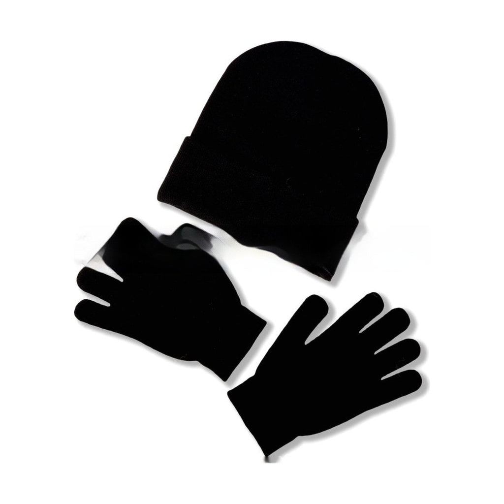 Diamond-embedded Warm Beanie Hat Wool Gloves