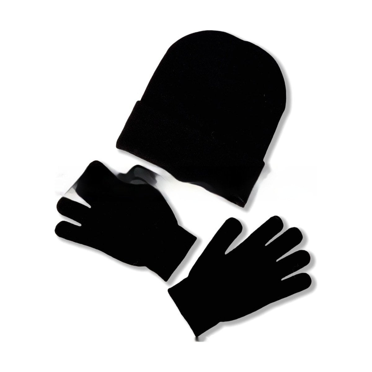Diamond-embedded Warm Beanie Hat Wool Gloves