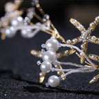 Diamond Headband Starfish Pearl Hair Ornament Wedding