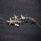 Diamond Headband Starfish Pearl Hair Ornament Wedding
