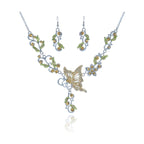 Dielian Flower Necklace Jewelry Set