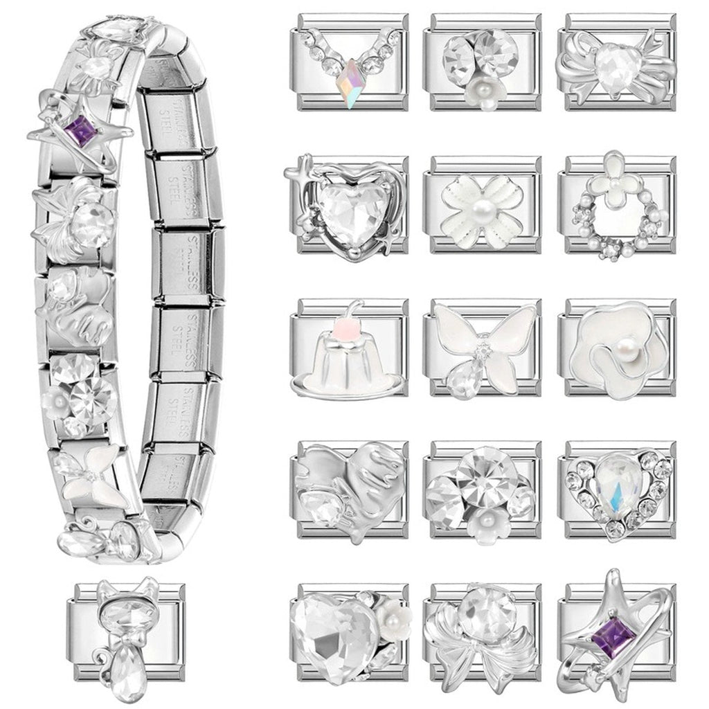 DIY Stainless Steel Bracelet Charm Components