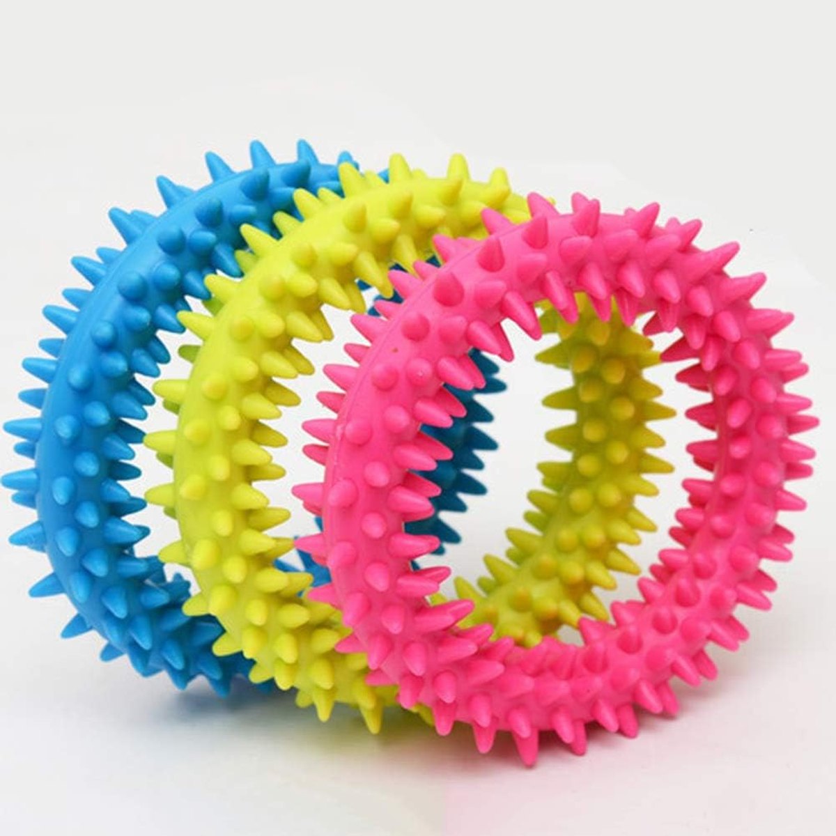Dog Chew Toy Tpr Spiky Circle Ring