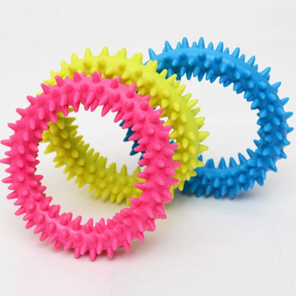 Dog Chew Toy Tpr Spiky Circle Ring