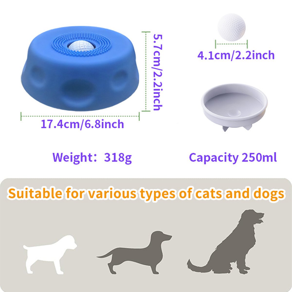 Dog Lick Bowl Ball Dogs Licking Rolling