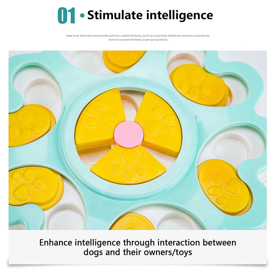 Dog Puzzle Slow Bowl Flower Shape Improve