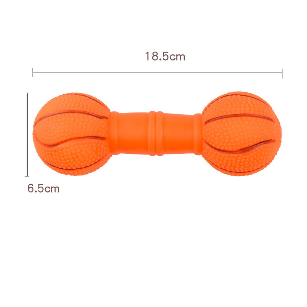 Dog Toys Football Dumbbell Shaped Squeeze Squeaky