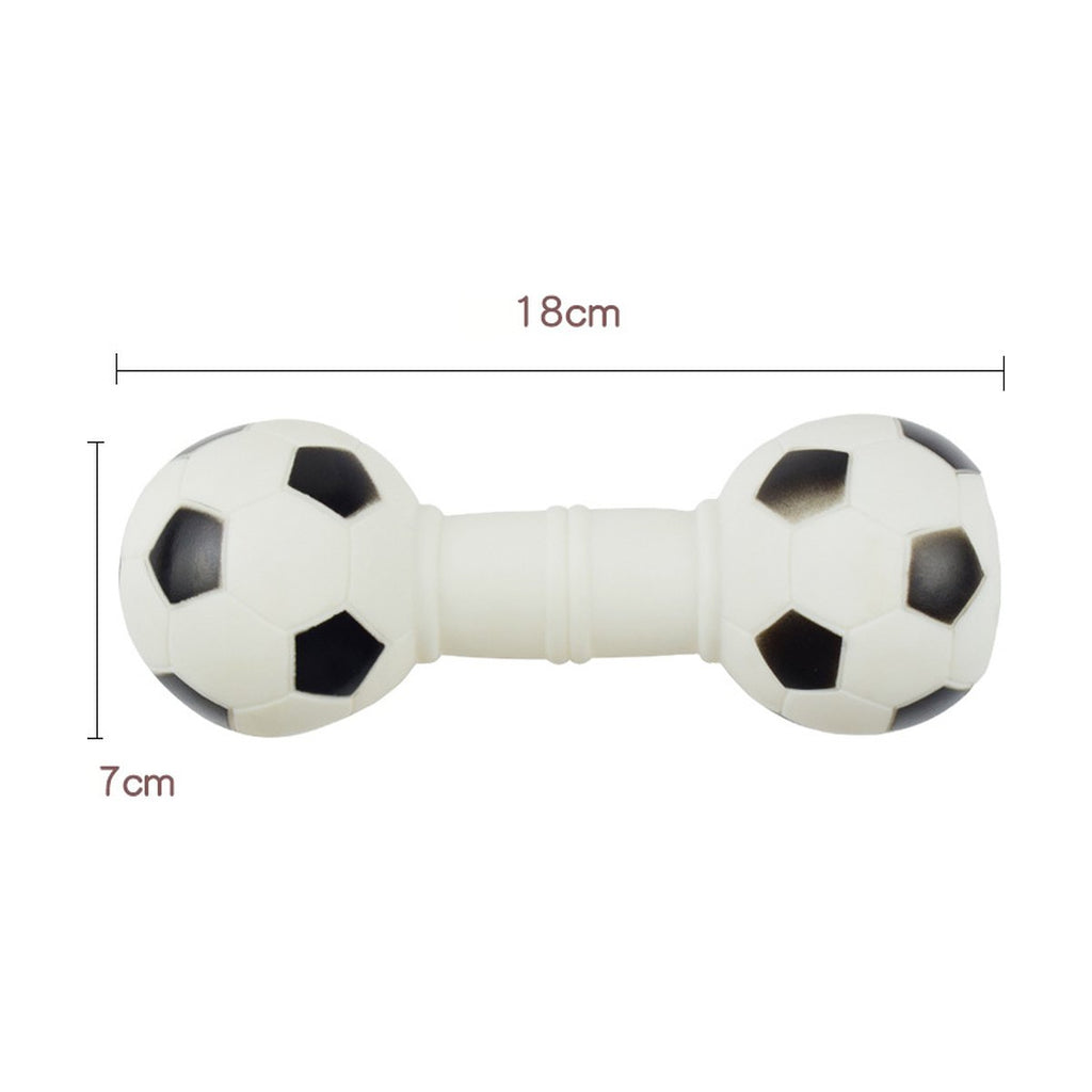 Dog Toys Football Dumbbell Shaped Squeeze Squeaky
