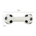 Dog Toys Football Dumbbell Shaped Squeeze Squeaky