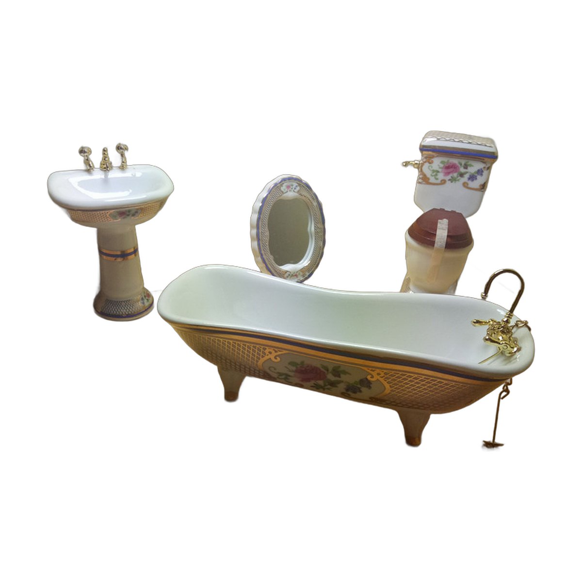 Dollhouse Ceramic Bathroom Set