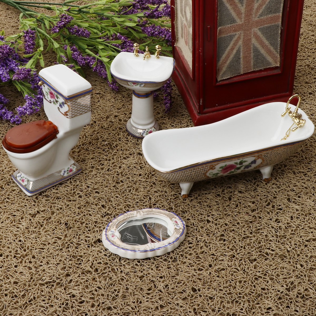 Dollhouse Ceramic Bathroom Set