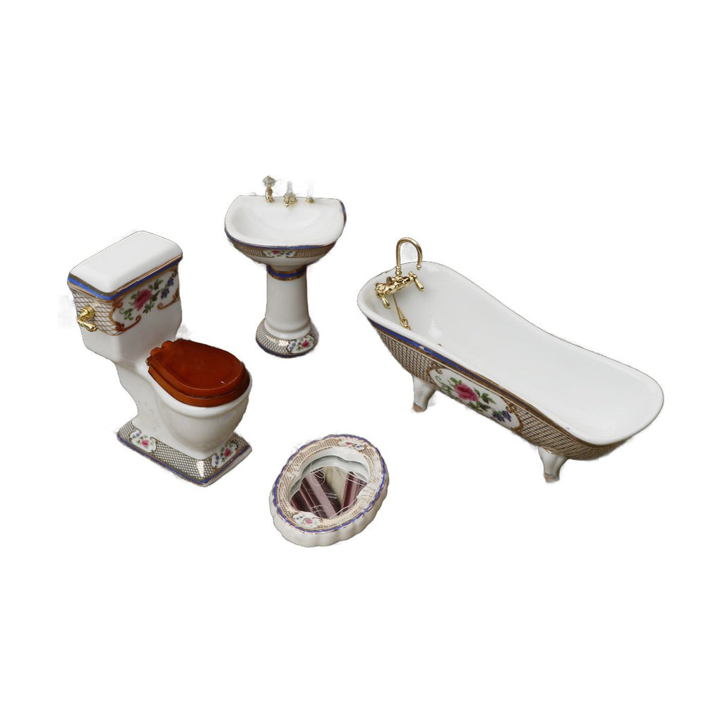 Dollhouse Ceramic Bathroom Set
