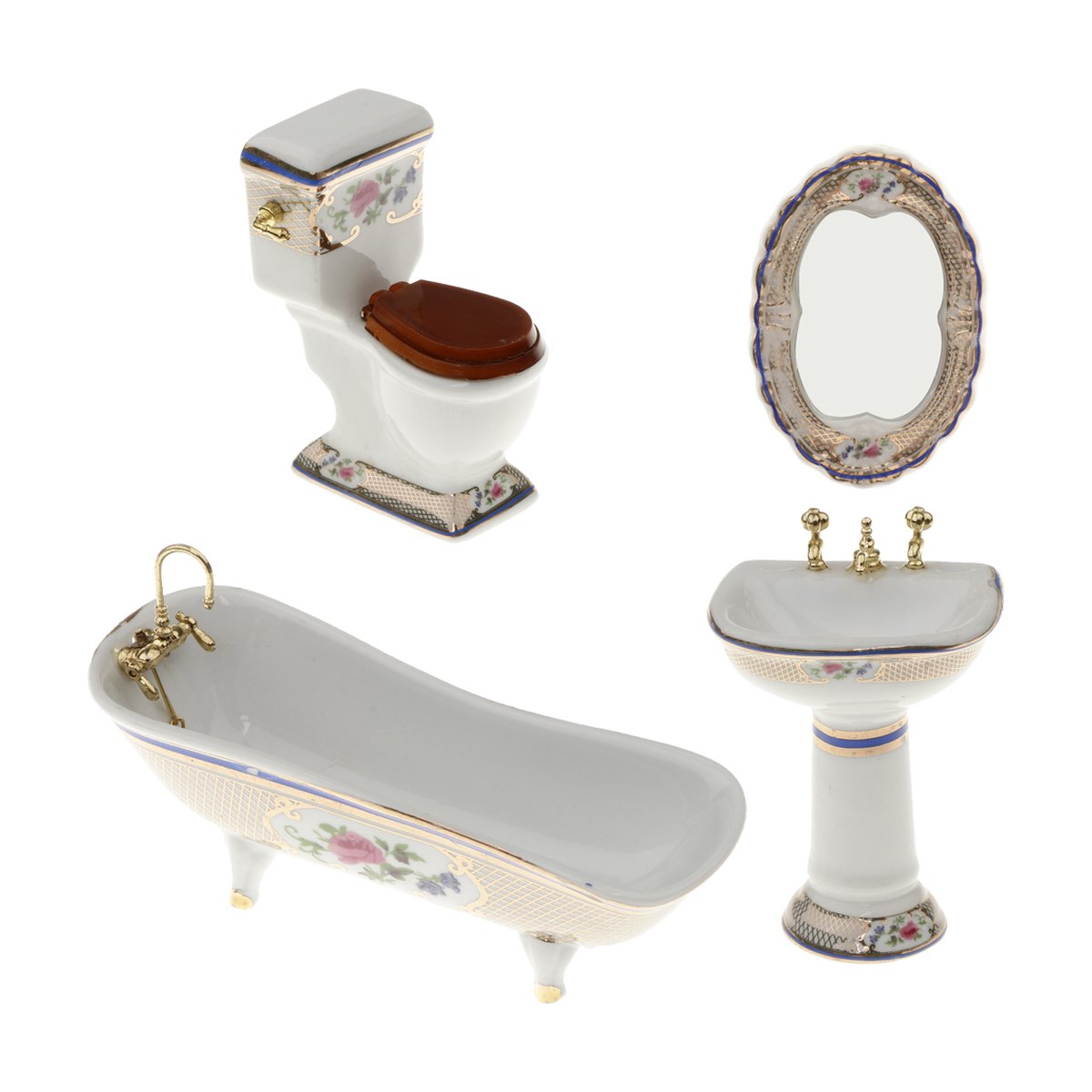 Dollhouse Ceramic Bathroom Set