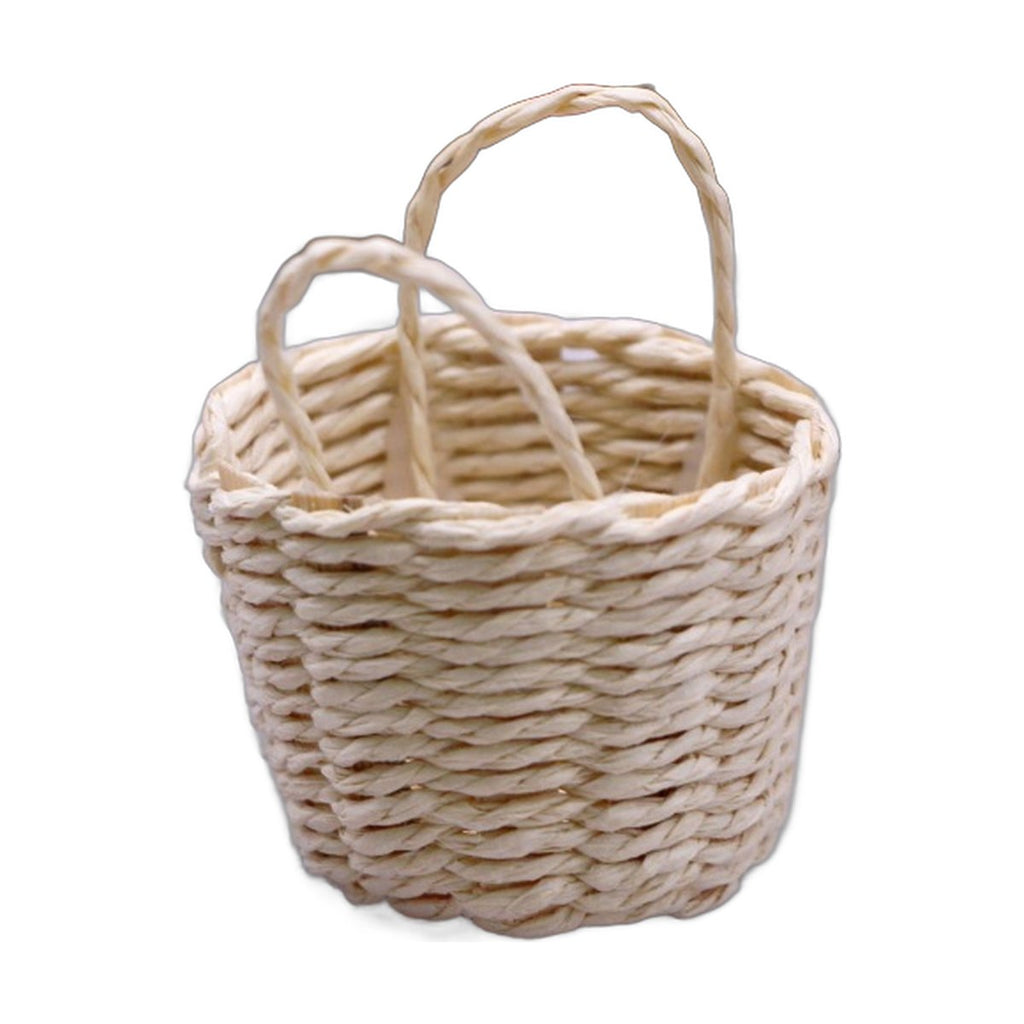 Dollhouse Mini Raffia Hand-held Flower Basket