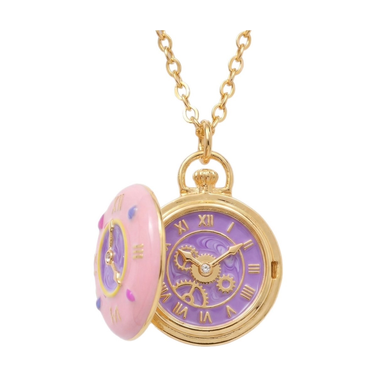 Donut Pocket Watch Necklace