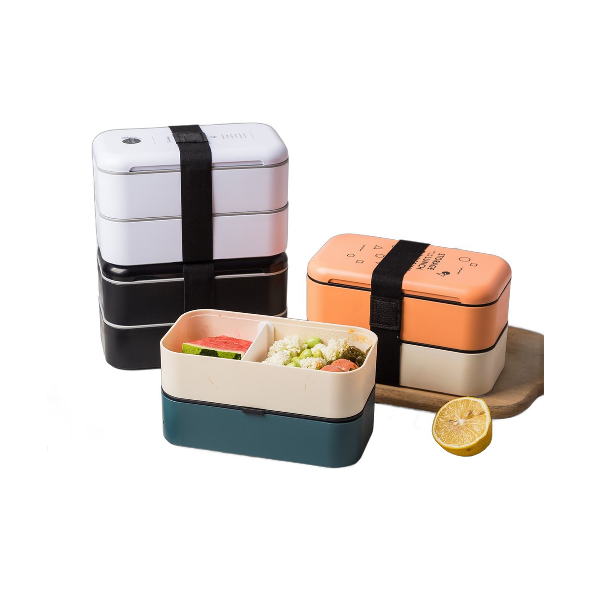 Double-layer Lunch Box Plastic Large Capacity Microwave