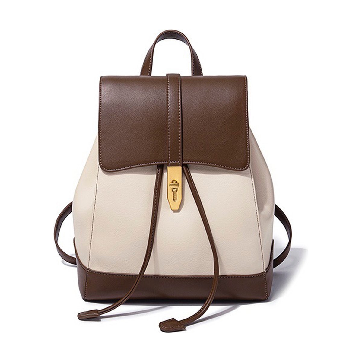 Drawstring Cowhide Backpack