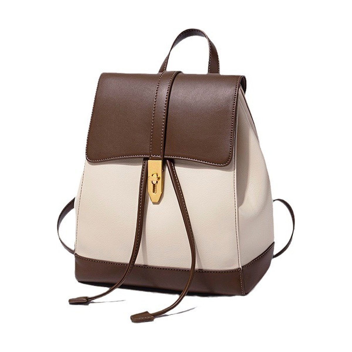 Drawstring Cowhide Backpack