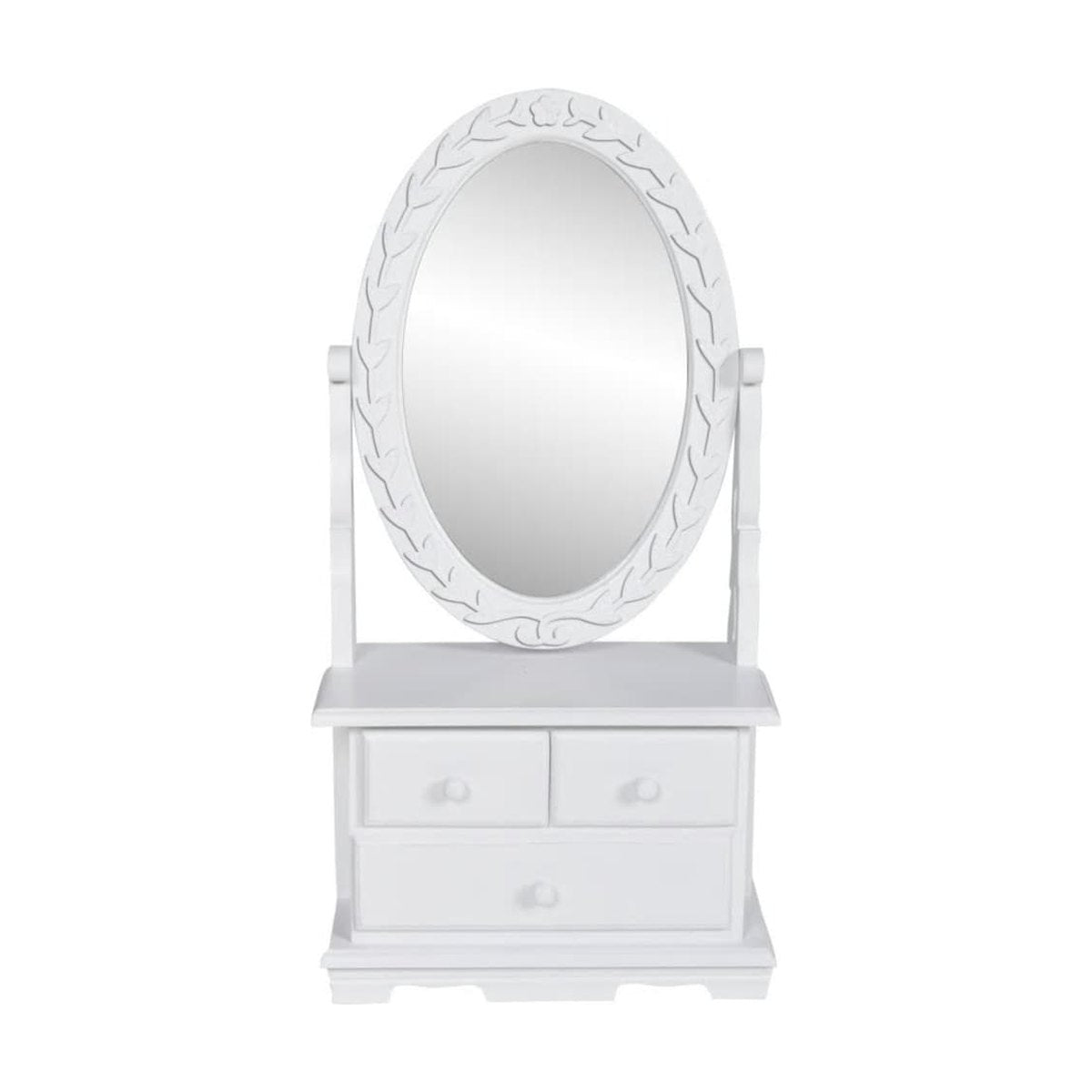 Dressing Table Oval Swivel Mirror Mdf