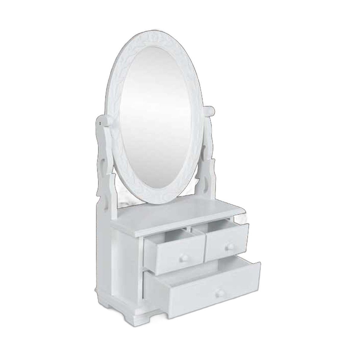 Dressing Table Oval Swivel Mirror Mdf