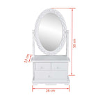 Dressing Table Oval Swivel Mirror Mdf
