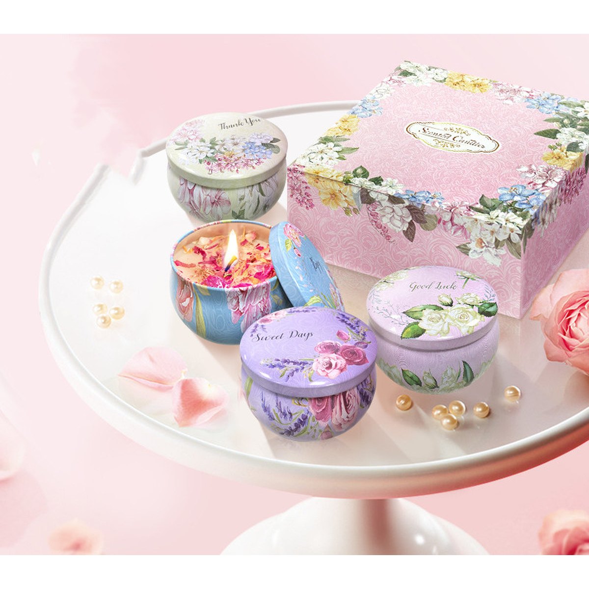 Dried Flower Scented Candles