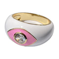Drip Rings Eye Copper Gold Plated Zircon