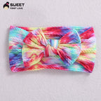 Children's Wide-brimmed Elastic Bow Baby Printed Headband