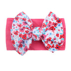 Nylon Bow Hair Band Baby Soft Printed