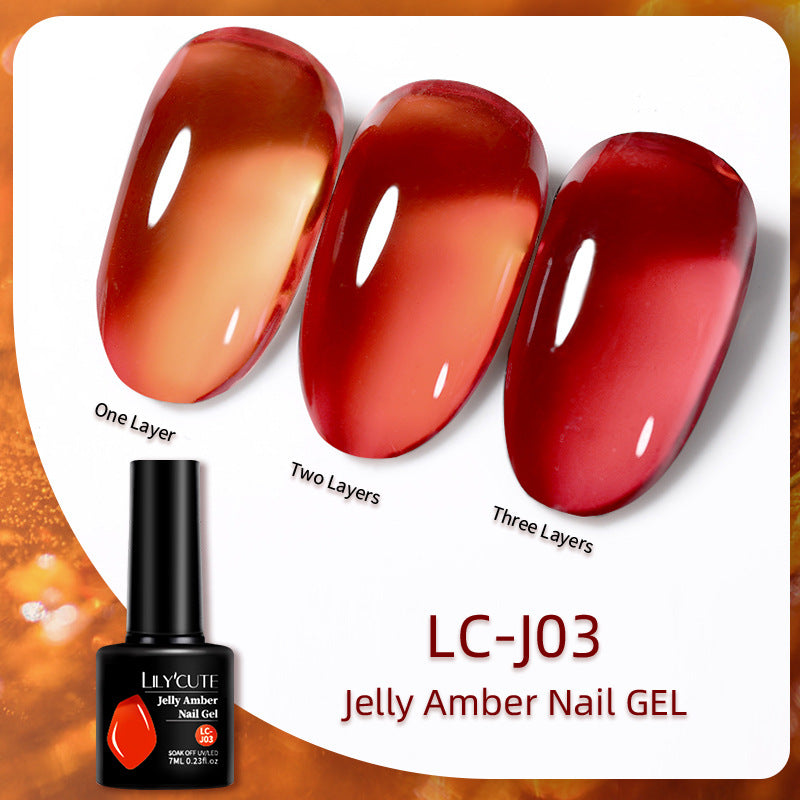 LILYCUTE Amber Jelly Gel Polish – 19 Shades