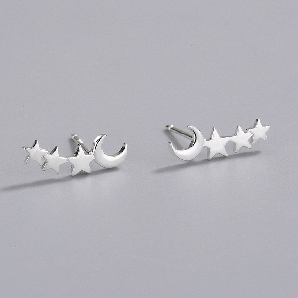 Ear Studs Star Moon Cuff Clip