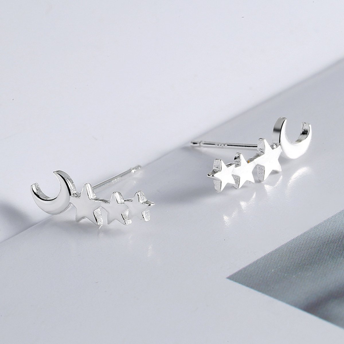 Ear Studs Star Moon Cuff Clip