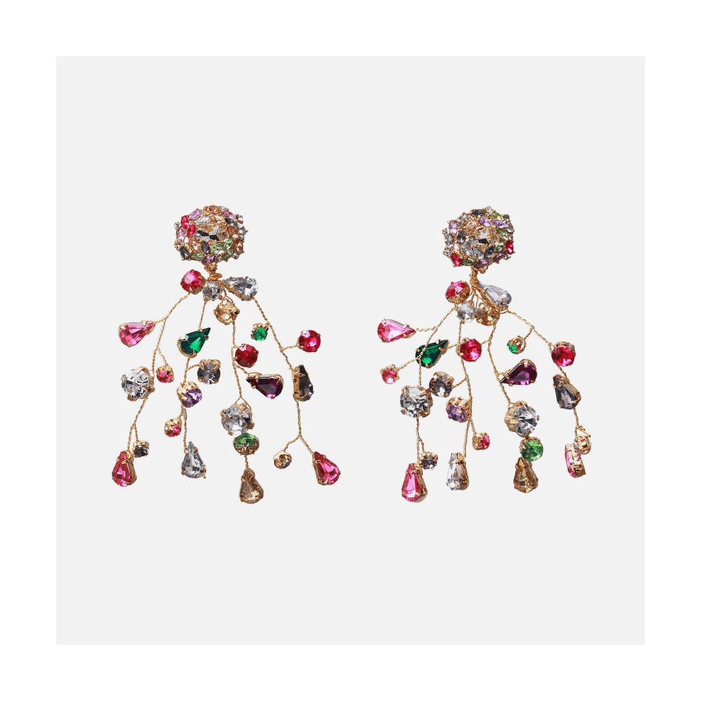 Earrings Colorful Diamond Crystal