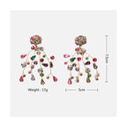 Earrings Colorful Diamond Crystal