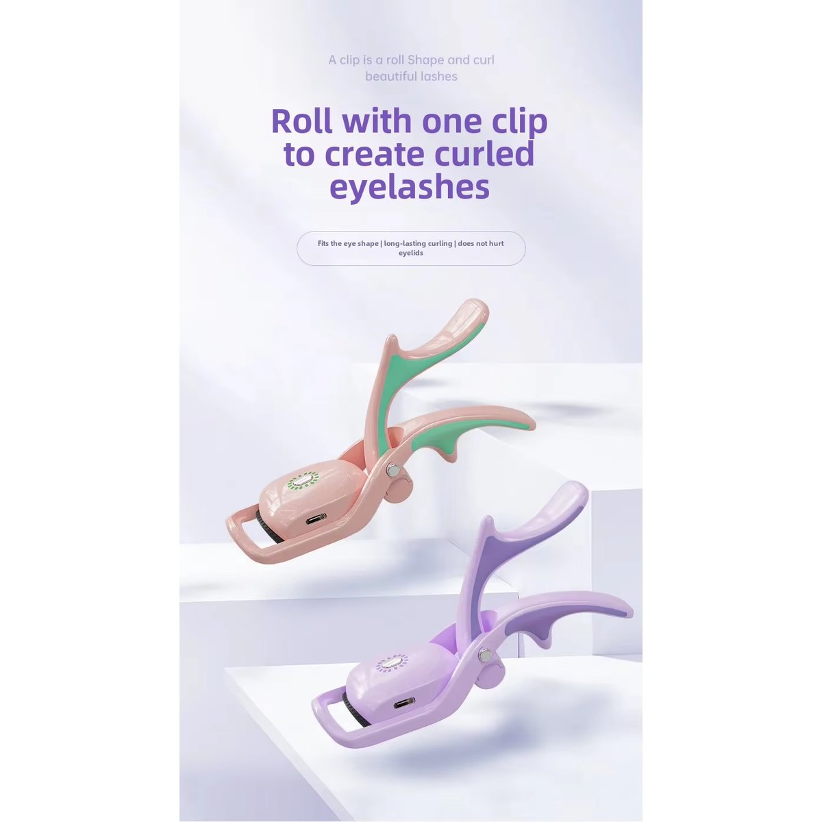 Electric Eyelash Curler with Double Handle