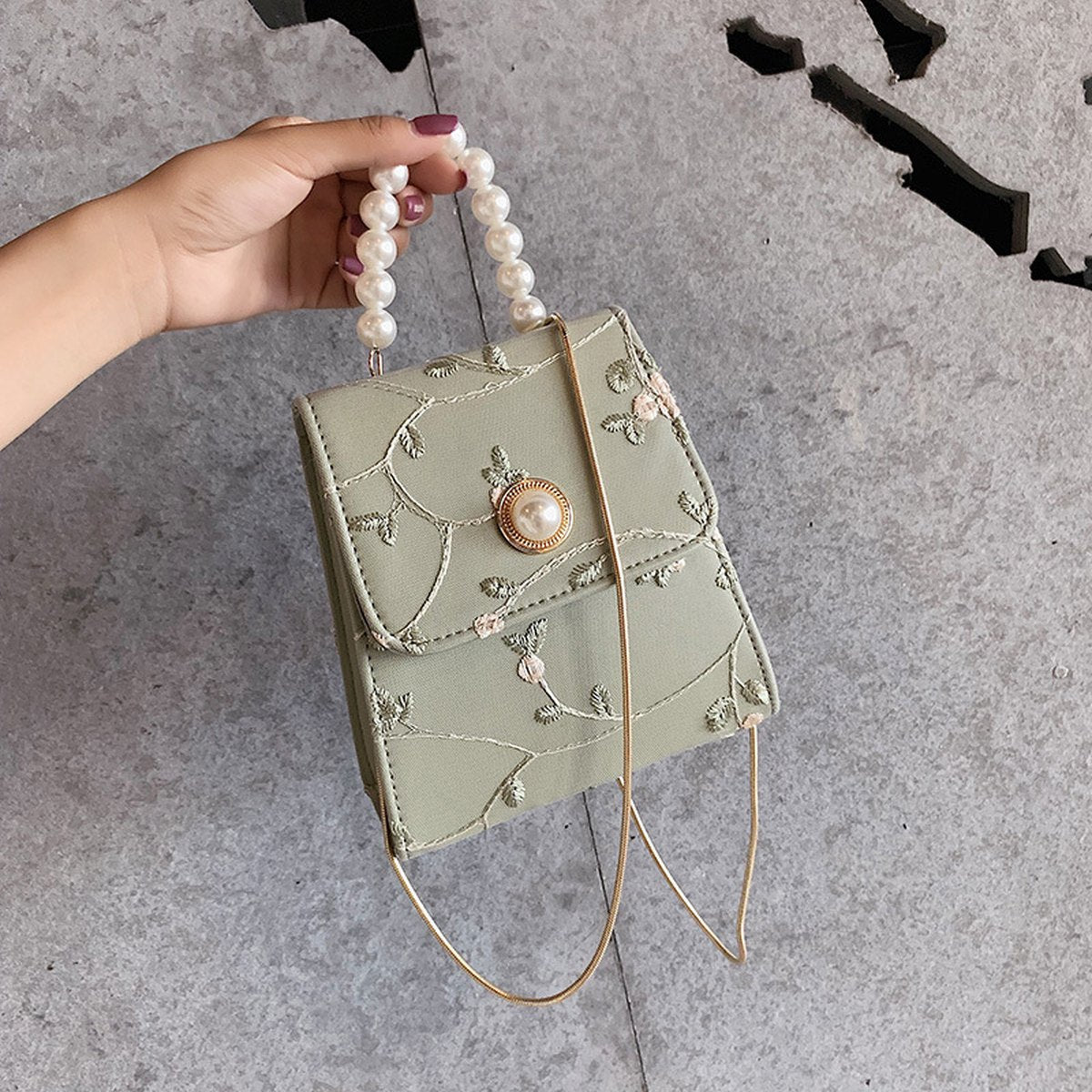 Embroidered Crossbody Bag