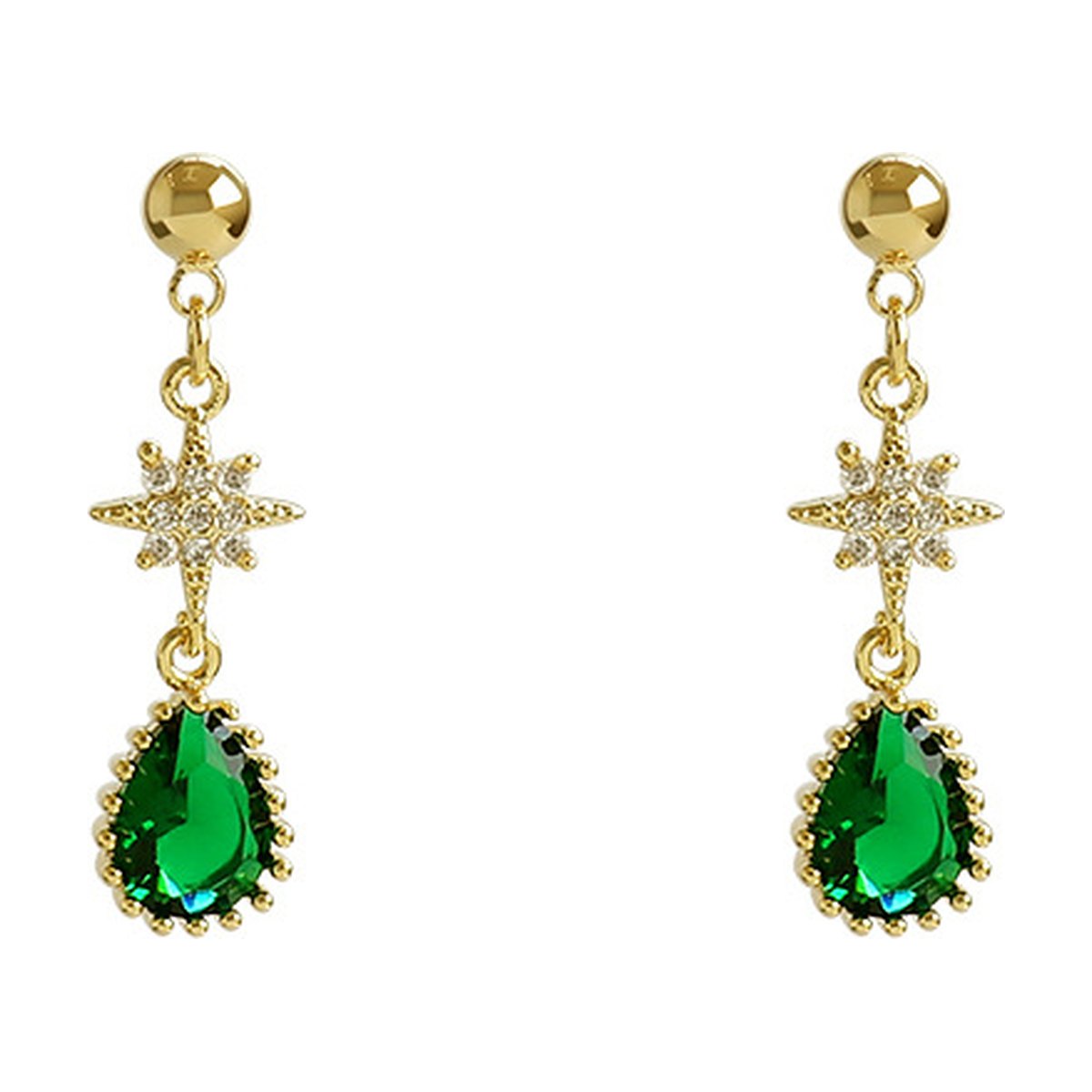 Emerald Drop Earrings