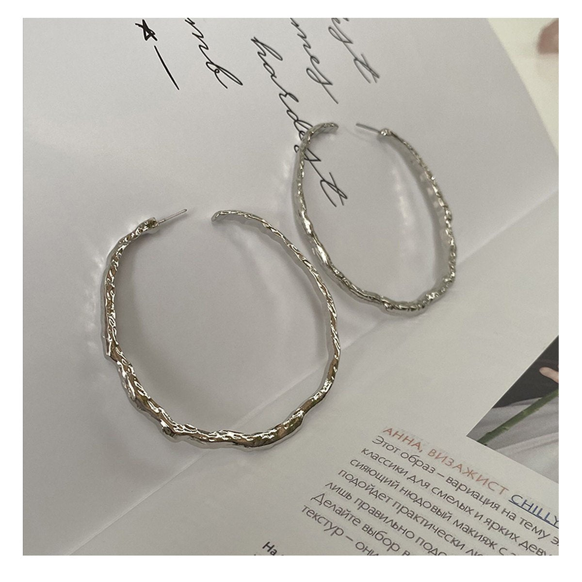 Exaggerated Irregular Hoop Earrings