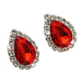 Explosions All Copper Earrings Drop Ruby Rhinestone