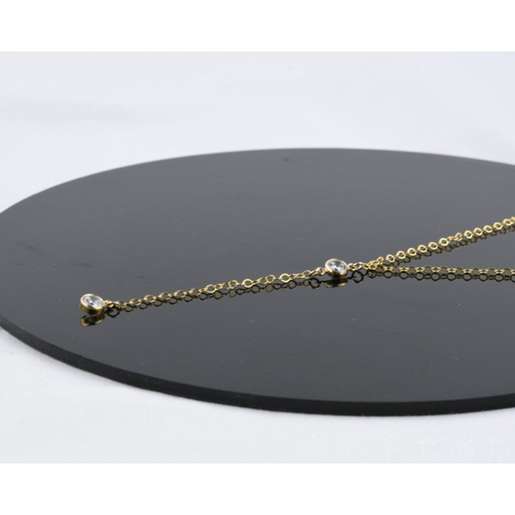 Exquisite Diamond Necklace Metal Pendant