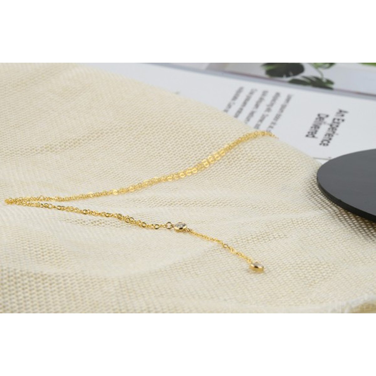 Exquisite Diamond Necklace Metal Pendant