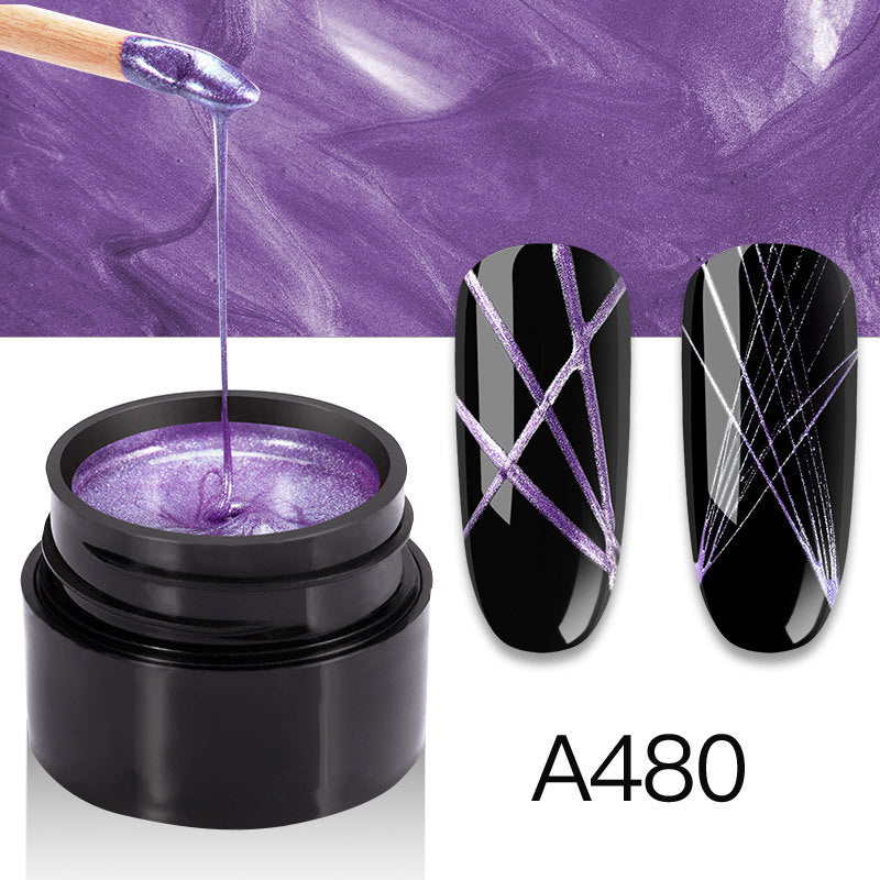 Nail Art Metal Brushed Glue Painting
