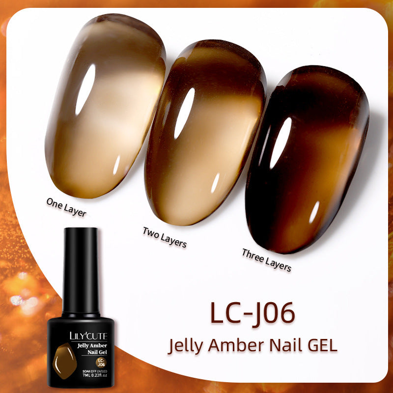 LILYCUTE Amber Jelly Gel Polish – 19 Shades