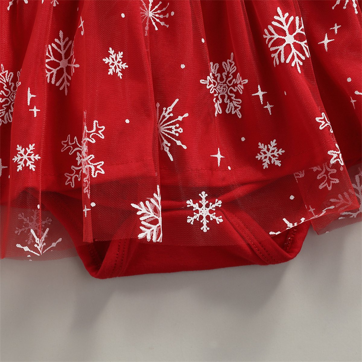 Baby Girl Tulle Christmas Romper Set
