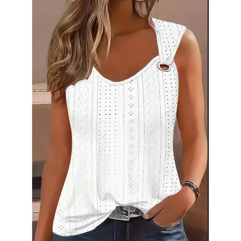 Eyelet Tank Top