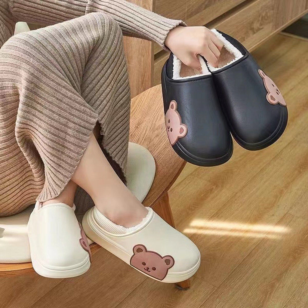 Fluffy Bear Slippers
