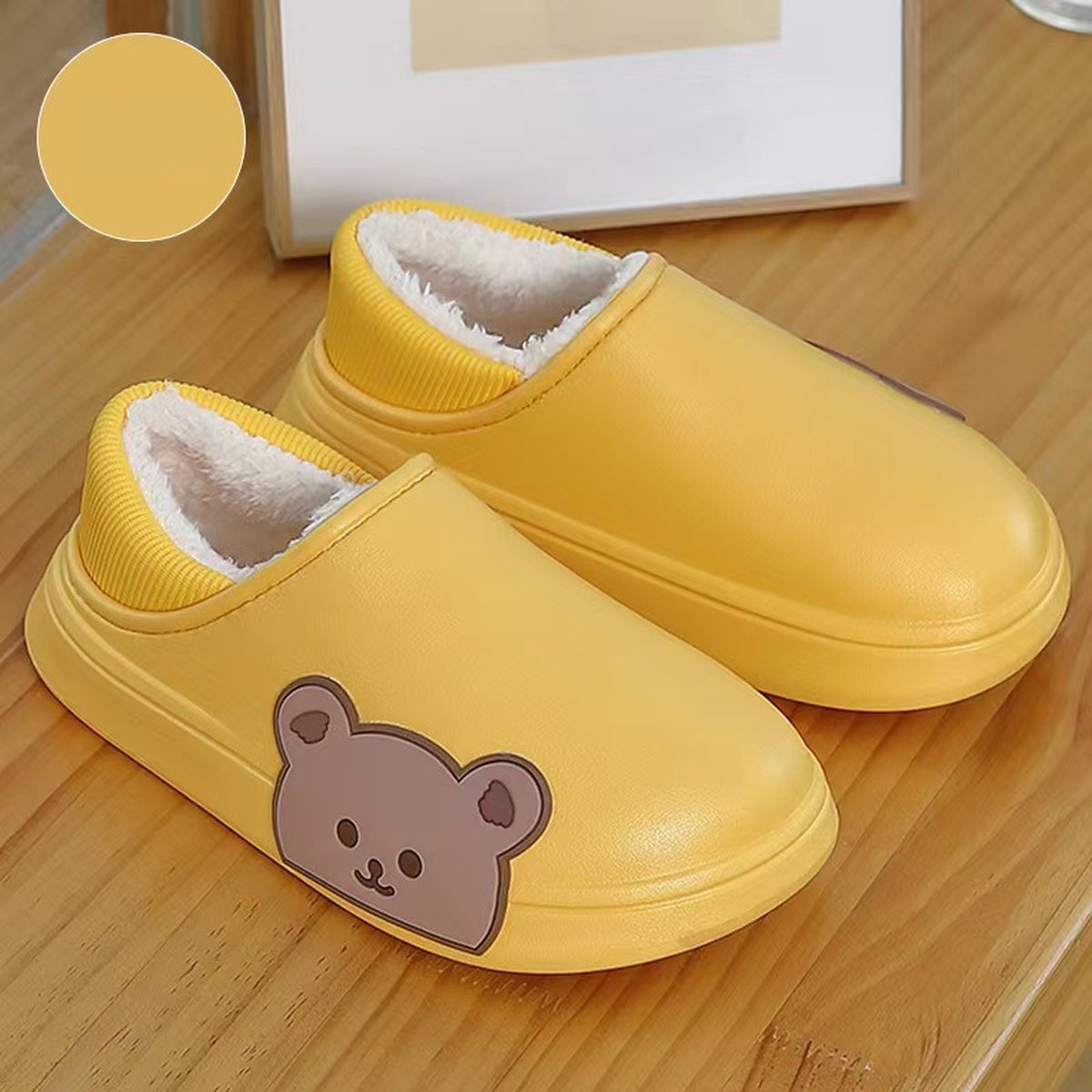 Fluffy Bear Slippers