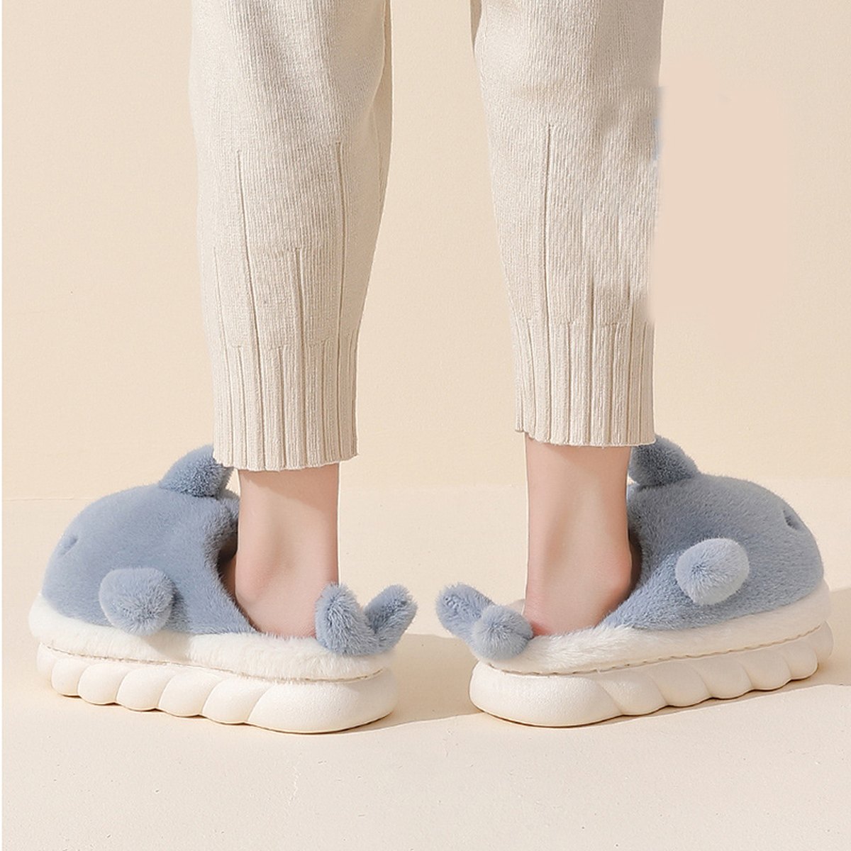 Fluffy Shark Slippers
